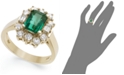 Macy's 14k Gold Ring, Emerald (1-5/8 ct. t.w.) and Diamond (3/4 ct. t.w.) Ring